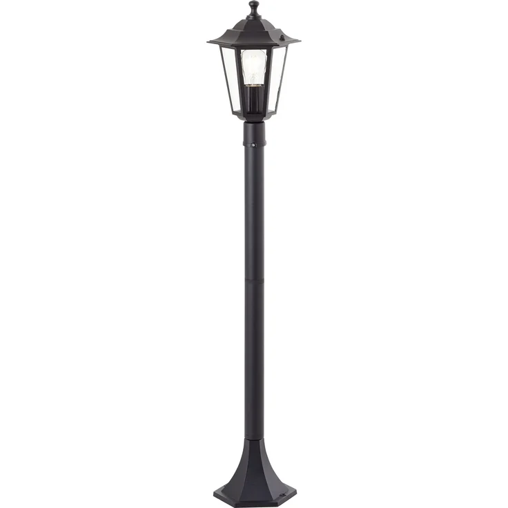 Brilliant spritzwassergeschützte Wegelampe - Standleuchte für den Außenbereich - Stehlampe mit 1x E27-Fassung für max. 40W - für den Garten aus Metall/Glas, in schwarz mit IP44-1m Höhe – Bild 1
