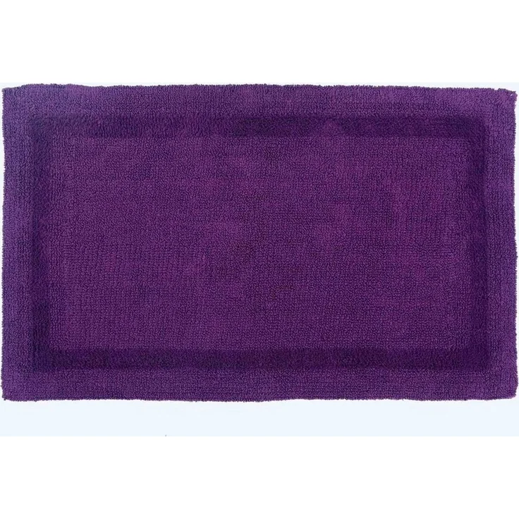 Homescapes Großer Badvorleger lila, XXL Badematte 70x120 cm, Baumwoll-Badteppich Premium mit Wende-Design – Bild 1