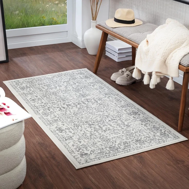 Livabliss Teppich EJURA, rechteckig, Höhe: 8 mm, Vintage Orientteppich, Kurzflor Boho Wohnzimmerteppich, Läufer – Bild 1