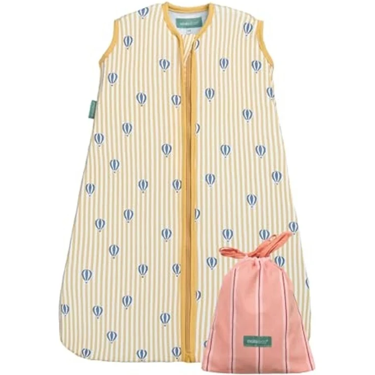 molis&co - Baby Schlafsack 0.5 TOG - Sommerschlafsack für Jungen - Neugeborene Babyschlafsack ohne Ärmel - 100% Baumwolle (Oeko-TEX 100), Premium Qualität - Balloons (60 cm) – Bild 1
