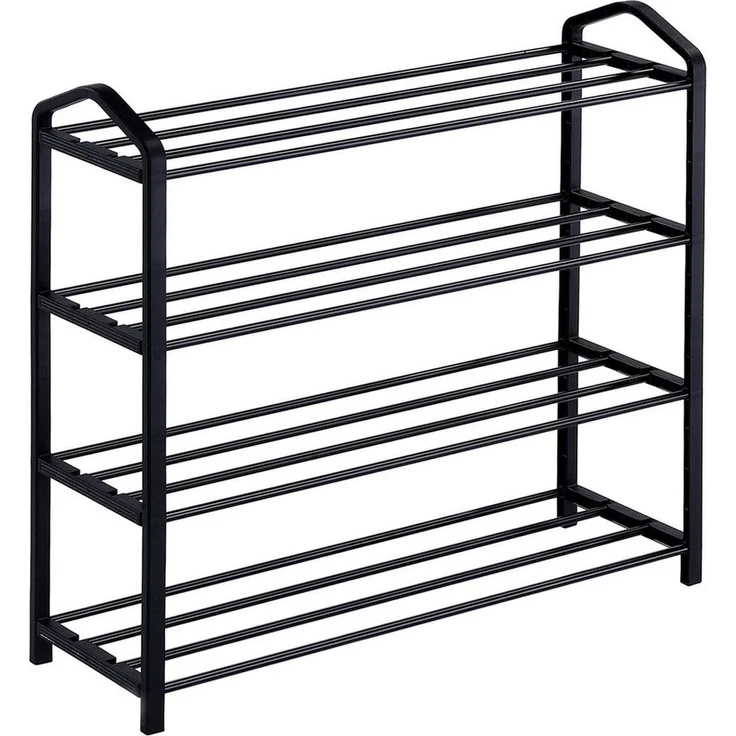 IDIMEX Schuhregal TRALEE, Schuhregal Metall Schuhaufbewahrung mit 4 Abagen platzsparend schwarz – Bild 1