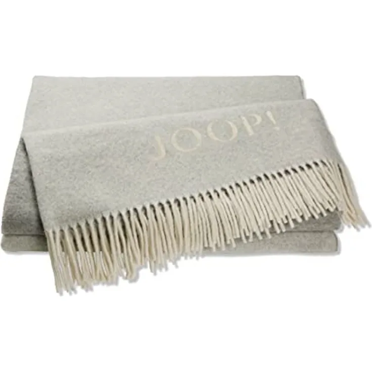 Joop Tagesdecke Kuscheldecke 130x180 cm Franse FINE-DF Silber-Natur