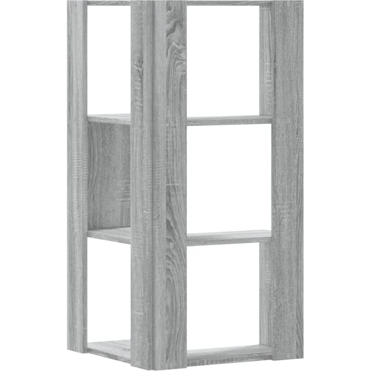 vidaXL Eck-Bücherregal 3 Böden Grau Sonoma 50x50x102 cm Holzwerkstoff 852596 – Bild 6
