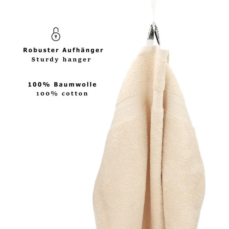 Betz Handtuch Set 5-TLG. Premium 1 Duschtuch 2 Handtücher 1 Gästetuch 1 Waschhandschuh, 100% Baumwolle – Bild 3