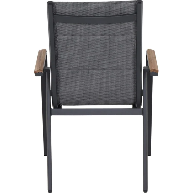 Siena Garden Tesoro Stapelsessel - Teak & Aluminiumgestell, matt anthrazit (N40078) – Bild 4