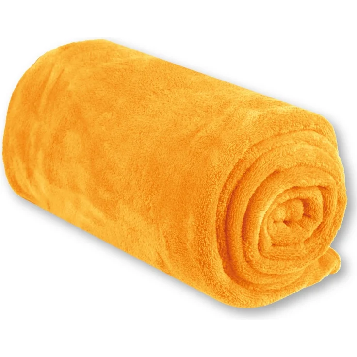 Kuscheldecke supersofte Tagesdecke vielseitig verwendbare Microfaser-Decke, flauschig und anschmiegsam in vielen verschiedenen modischen Farben erhältlich (hellorange - marigold / 220x240 cm) – Bild 4