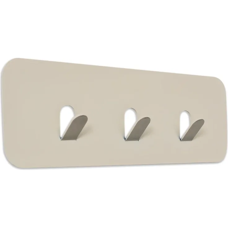 XORA 'TILLY' Garderobenleiste, Metall kaschmir, 30 x 10 x 3 cm, mit 3 Haken
