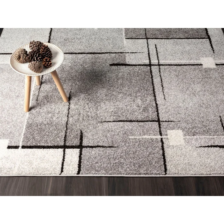 merinos Teppich Thales 6102, rechteckig, Höhe: 10 mm, Kurzflorteppich mit Konturenschnitt, Wohnzimmer – Bild 2