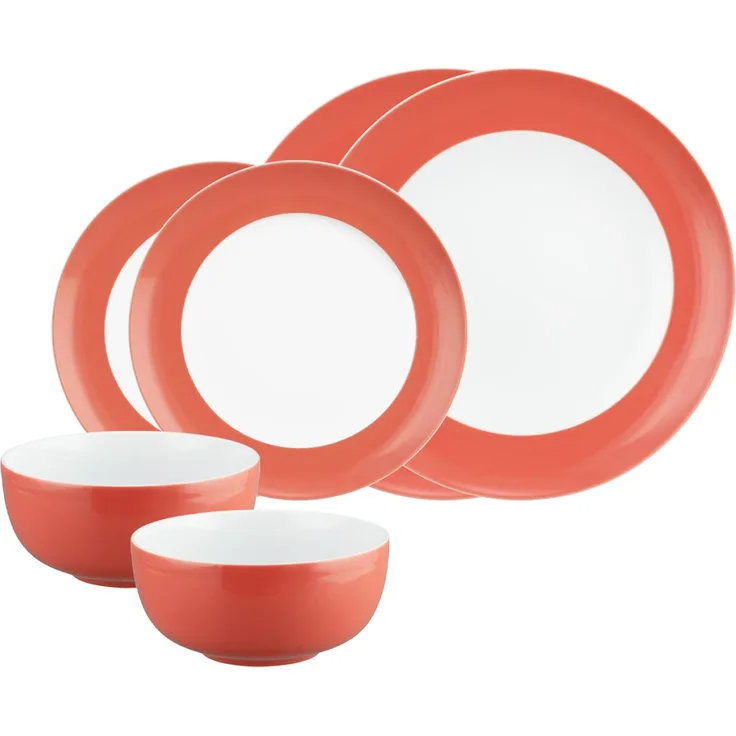 Seltmann Weiden Liberty Pure Colors Basic-Set 6-teilig - Flamingo Red