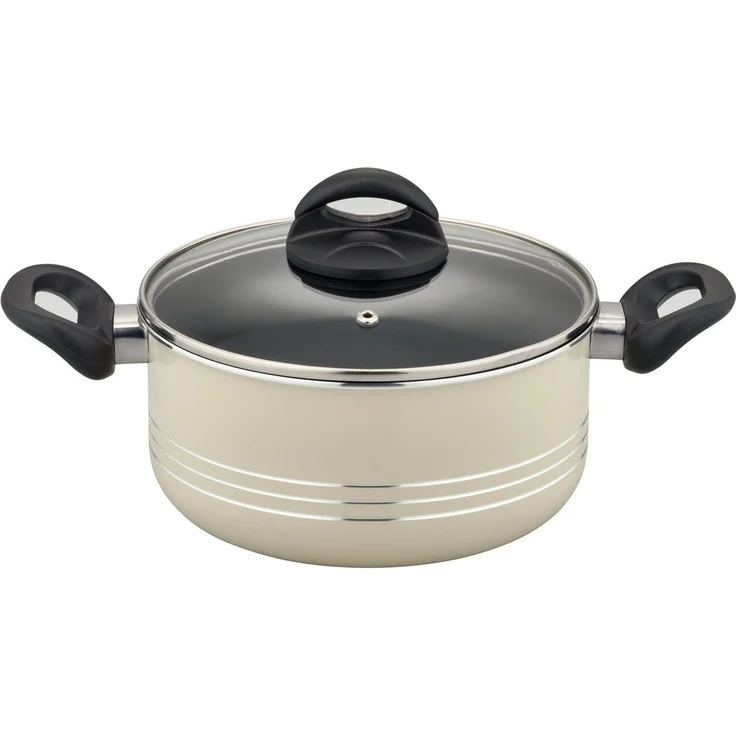 GSW Topf-Set Milano, inkl. 5-teiliges Küchenhelfer-Set, Aluminium, Kunststoff (Set, 15-tlg, je 1 Kochtopf 16/20/24cm, 1 Stielkasserolle 16cm, je 1 Pfanne 24/28cm), Kochtopf-Set mit Antihaft-Versiegelung, Induktion – Bild 1