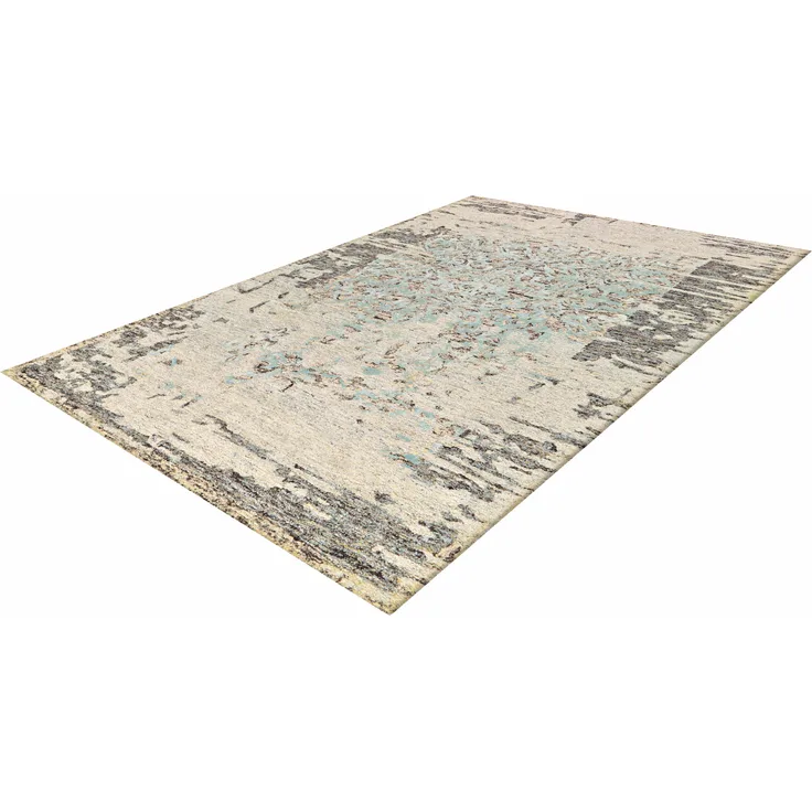 Damast 8067 Grau / Mint 170cm x 240cm