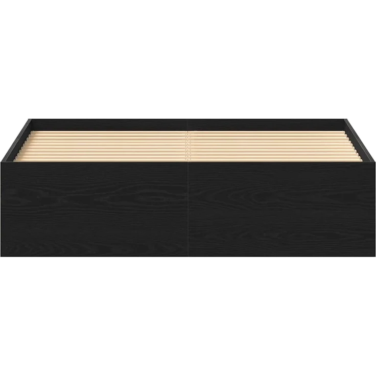 vidaXL Bettgestell ohne Matratze Schwarz Eichen-Optik 135x190 cm 3329317 – Bild 5