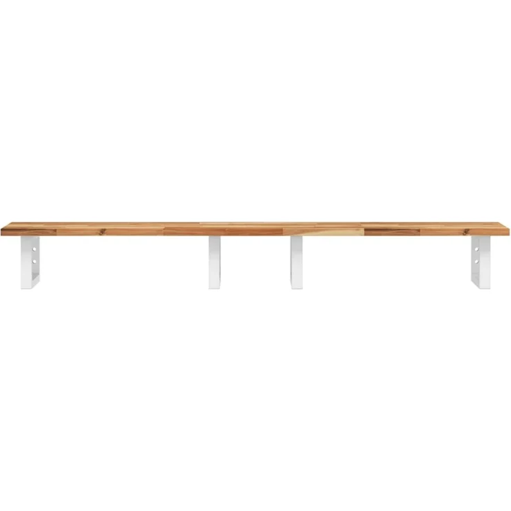 vidaXL Waschbeckenregal Wandmontage Stahl und Akazienholz 3302724 – Bild 4