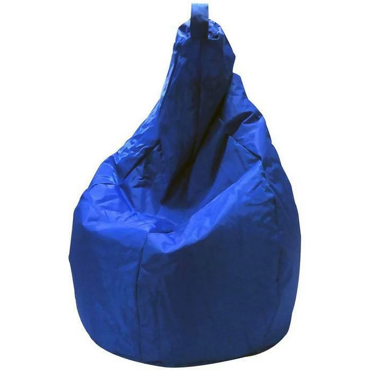 Dmora Pouf Angillina, Mehrzwecksessel, Sitzsack, Hockerhocker, Made in Italy, 80x80 h120 cm, Blau – Bild 1