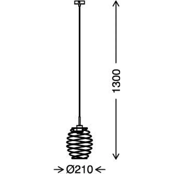 Briloner Pendelleuchte SWIRL, Hängelampe mit dekorativen Metallspiralen, 60 W, IP20, schwarz, Ø 21 cm, exkl. 1x E27 – Bild 6