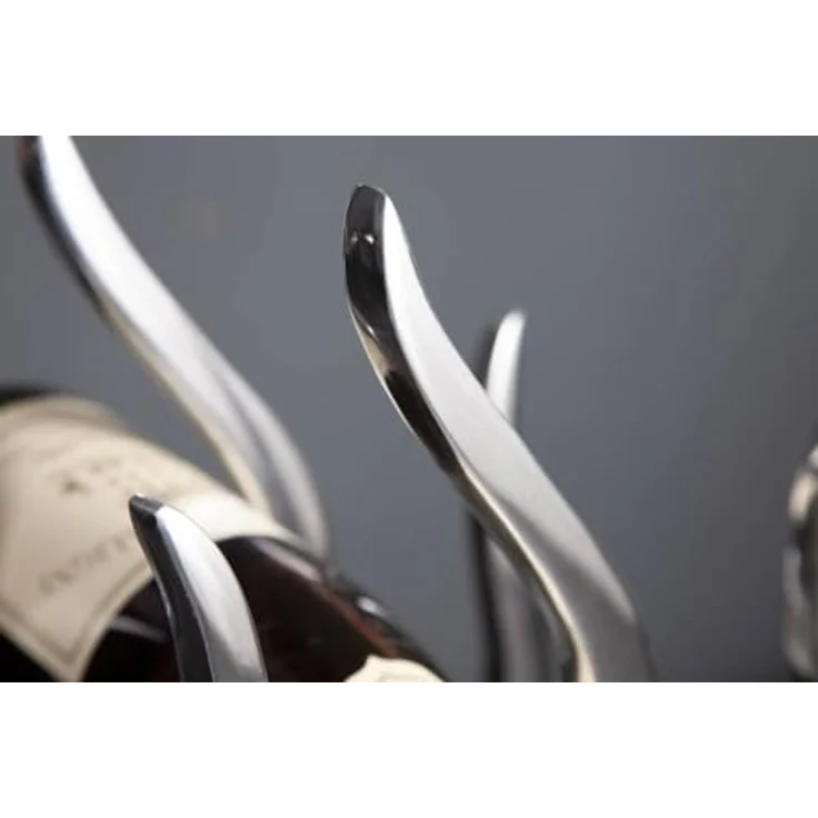 riess-ambiente Weinregal FLAME 93cm silber, Metall · Flaschenregal · Modern Design · für 9 Flaschen – Bild 5