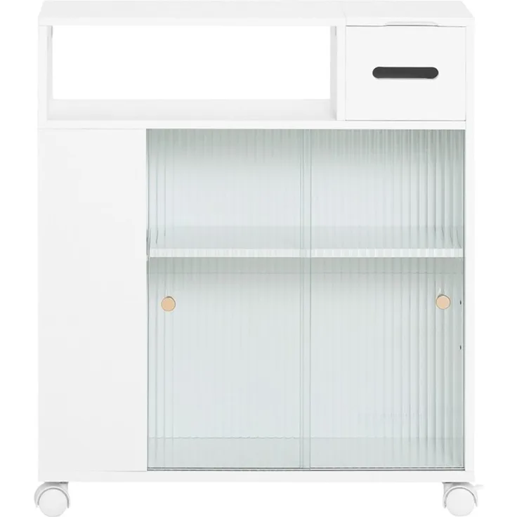 SoBuy BZR117-W Toilettenschrank mit Toilettenpapierhalter, MDF, Lackiert, Weiß, 60 x 71 x 44 cm