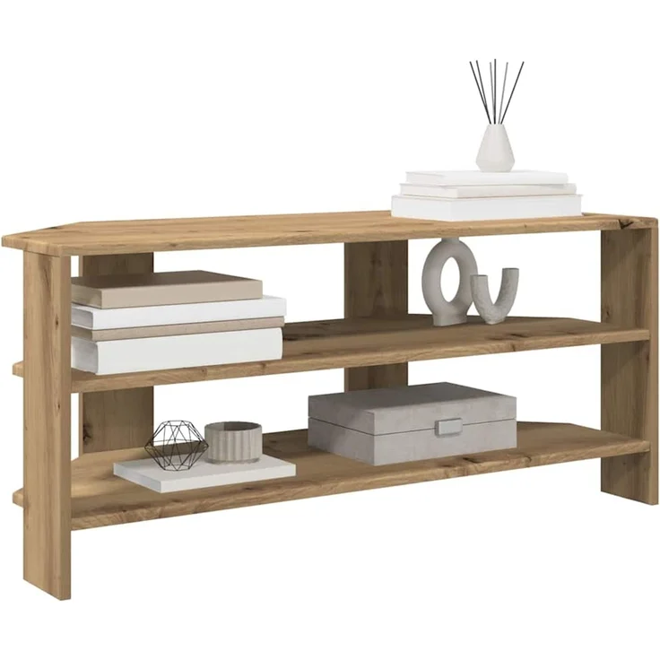 Eck TV Schrank,Fernsehschrank Artisan-Eiche 102x40,5x45cm Holzwerkstoff – Bild 3
