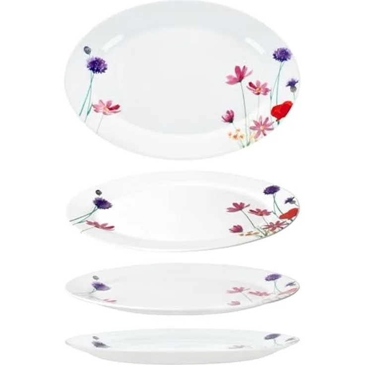 MamboCat Servierplatte Marie Servierplatte oval Porzellan 35,5x24,3cm Blumen Grill-Teller, Porzellan – Bild 4
