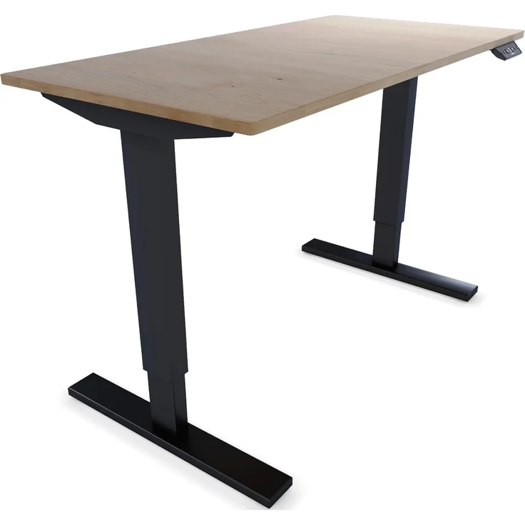Bisley Home Tisch, Metall, Gestell 333 schwarz Platte 014 ahorn, Medium – Bild 4
