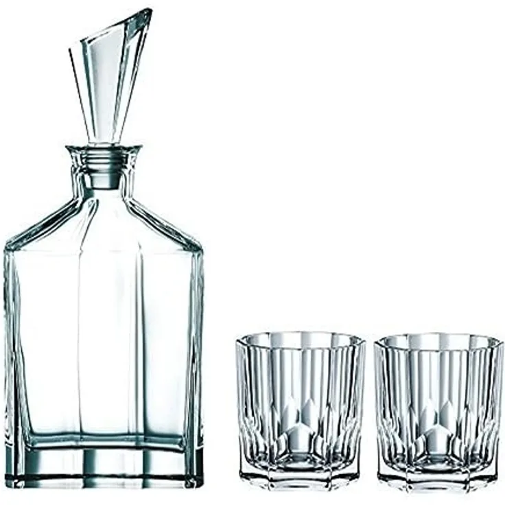 Spiegelau & Nachtmann 3-teiliges Whisky-Set, Dekanter+ 2x Whisky-Becher, Aspen, 90024