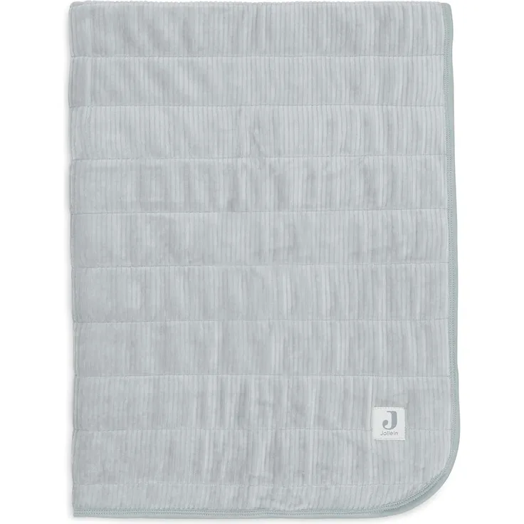 Jollein Babydecke 75 x 100 cm - Samt Ripp - Sea Gr