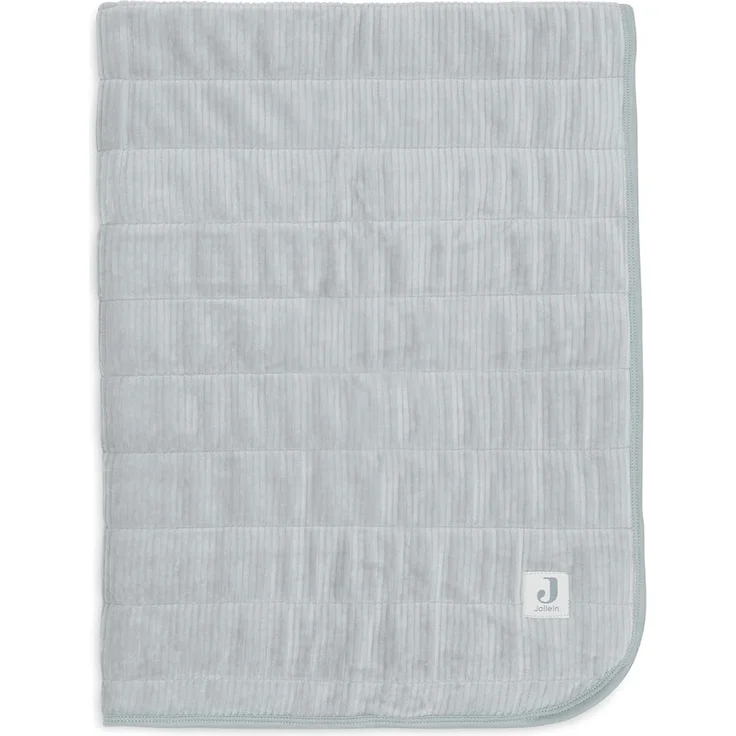 Jollein Babydecke 75 x 100 cm - Samt Ripp - Sea Gr – Bild 1
