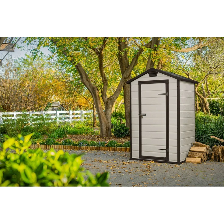 Dmora Gartenhaus Cranbrook, Gartenhütte, Gartenhaus, Werkzeugschuppen, 129x103 h196 cm, Beige – Bild 2