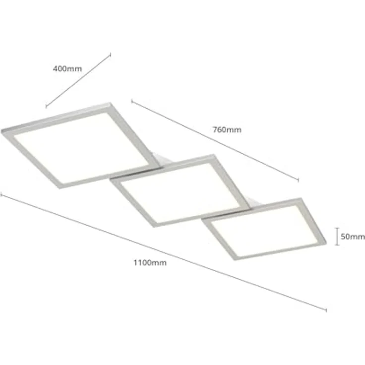 Lucande Deckenleuchten Ilira, Enthalten, LED - 32 W gesamt, Farbwechsel warmweiß / tageslicht – Bild 7