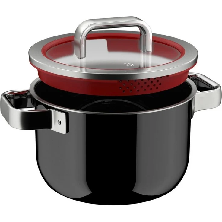 WMF Kochtopf Fusiontec Function Pro, Edelstahl, Glas (1-tlg), integrierte Siebfunktion, spülmaschinengeeignet, Made in Germany – Bild 1