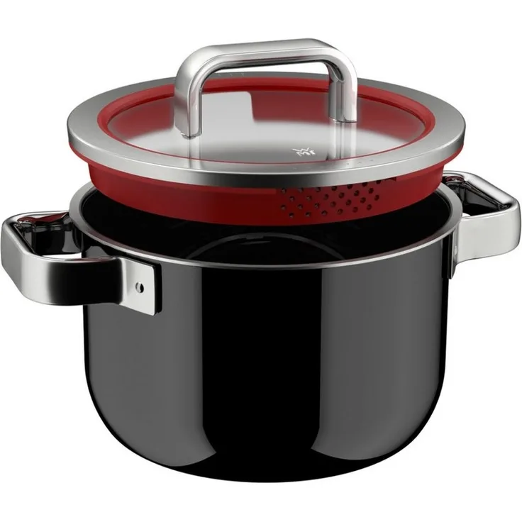 WMF Kochtopf Fusiontec Function Pro, Edelstahl, Glas (1-tlg), integrierte Siebfunktion, spülmaschinengeeignet, Made in Germany