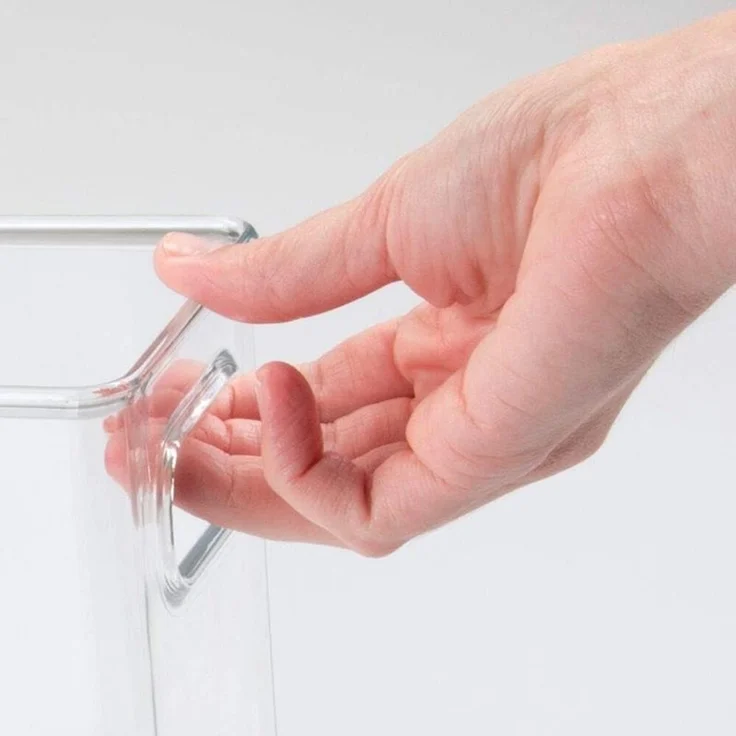 mDesign Aufbewahrungsbox Kühlschrankbox Organizer 4er-Set Griffe Transparent – Bild 4