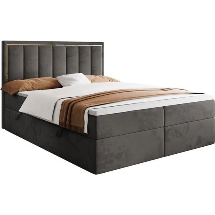 Lookway Boxspringbett AURELIA mit Bettkästen und Topper, mit Bettkasten und Topper – Bild 4