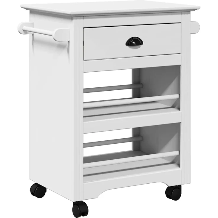 vidaXL Küchenwagen BODO Weiß 67,5x45x80 cm 4016878 – Bild 1