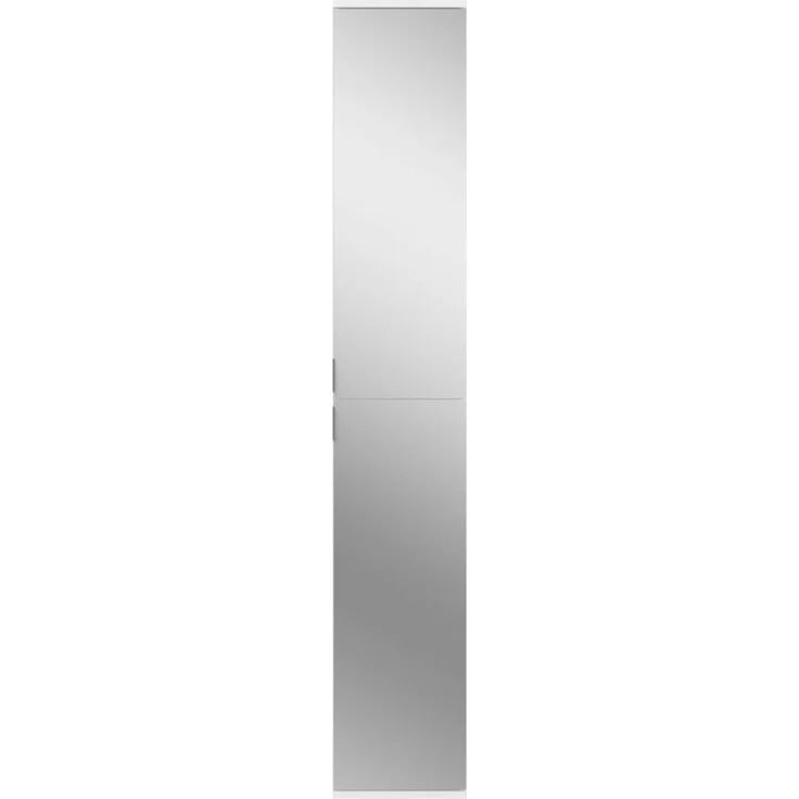 Stauraumschrank mit Spiegel SystemX in weiß 30 x 193 cm – Bild 2