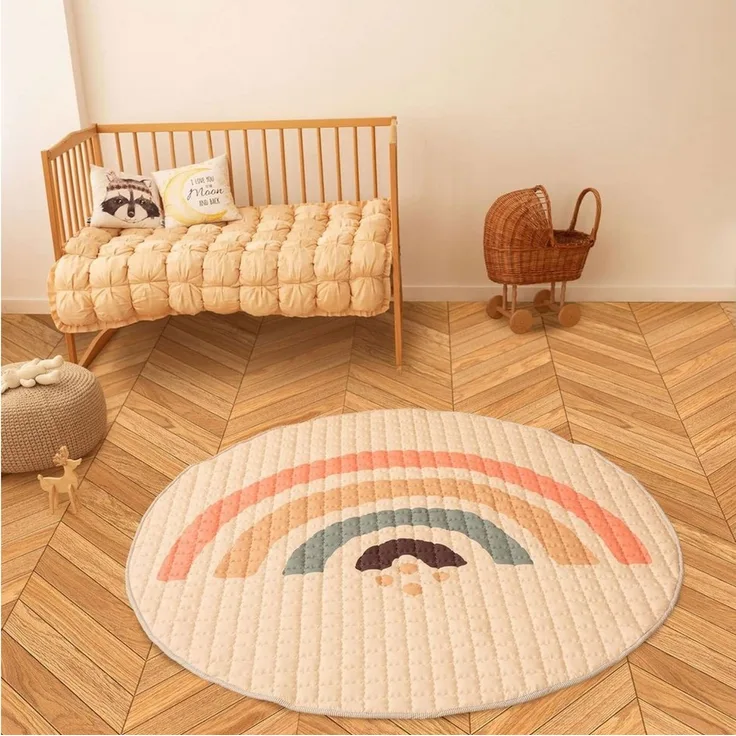 Krabbeldecke für Baby 1,5m, Krabbelmatte, Spielmatte mit Rutschfester Unterseite, Hakuna Matte