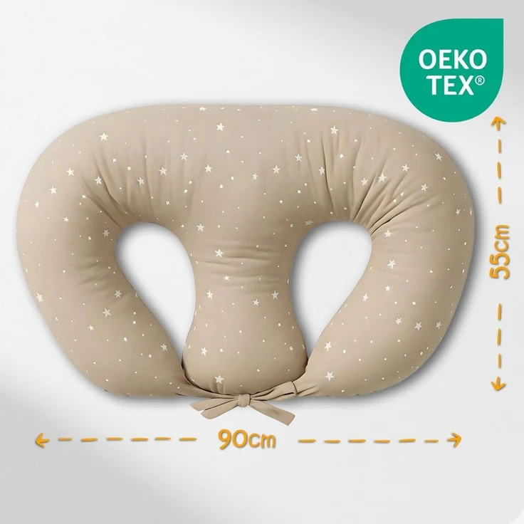 Totsy Baby Stillkissen Breastfeeding Pillow XXL for Twins - Twin Nursing Cushion – Bild 2