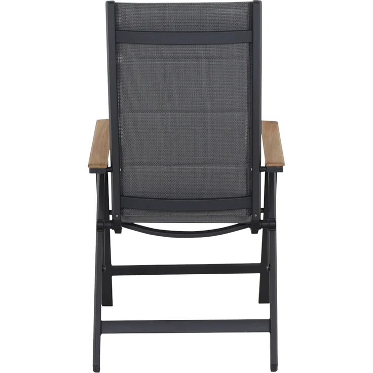 Siena Garden Tesoro Klappsessel - Aluminiumgestell, Textil (schwarz), FSC-Teak (N40077) – Bild 8