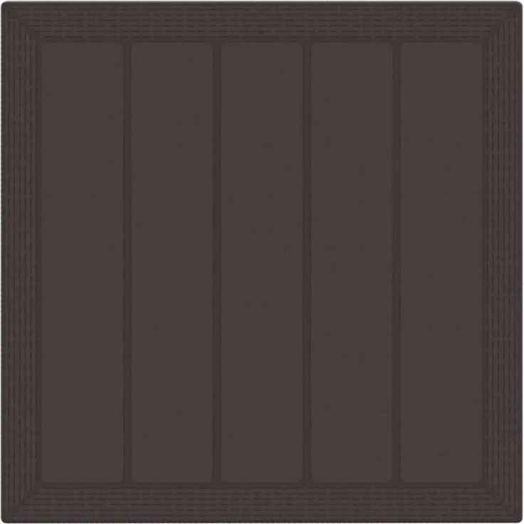 vidaXL Gartentisch Braun 100 x 100 x 73 cm Poly-Rattan 871681 – Bild 7