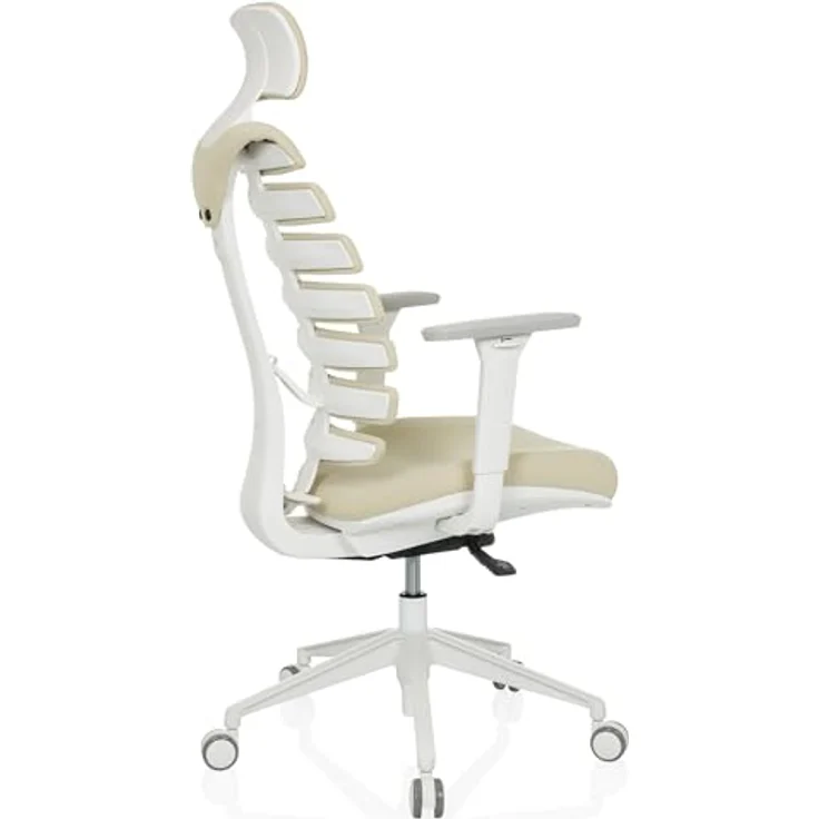 MID.YOU Drehstuhl Beige, Textil, ergonomische Rückenlehne, mit Armlehnen, 67x116 - 133x65 cm – Bild 8