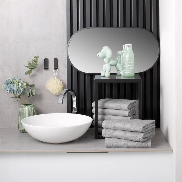 OTTO home Handtücher Vanessa, 8 Handtücher, 50x100cm, in Standard- und Premium-Qualität, Walkfrottee (Set, 8-St), Handtücher mit Bordüre, 100% Baumwolle, einfarbig, weich – Bild 2