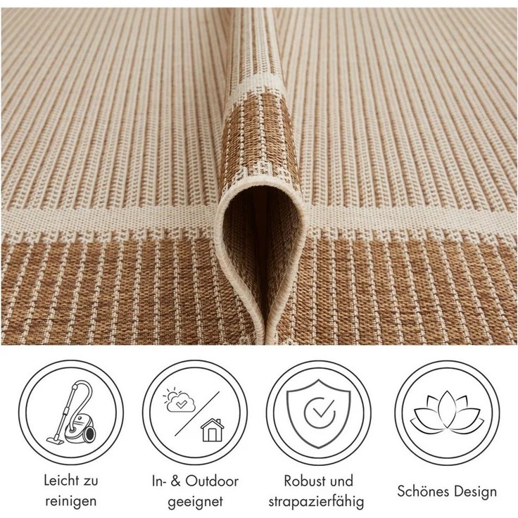 Andiamo Outdoorteppich Arizona beige, 67 x 140 cm – Bild 2