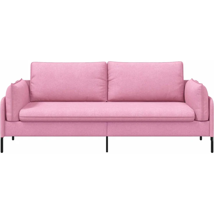 vidaXL 3-Sitzer-Sofa Rosa 222 x 81 x 89 cm Stoff 42048640 – Bild 3