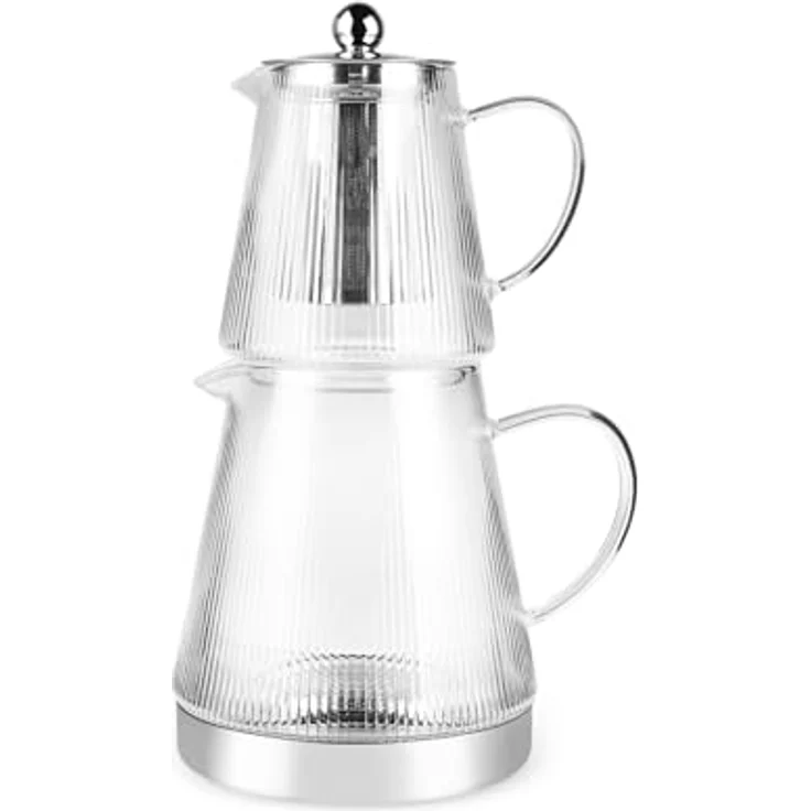 Karaca Teekanne Karaca Keops XL Borosilikat Glas-Teekannen-Set, 3L, Transparent, 3 l, (2-St) – Bild 10