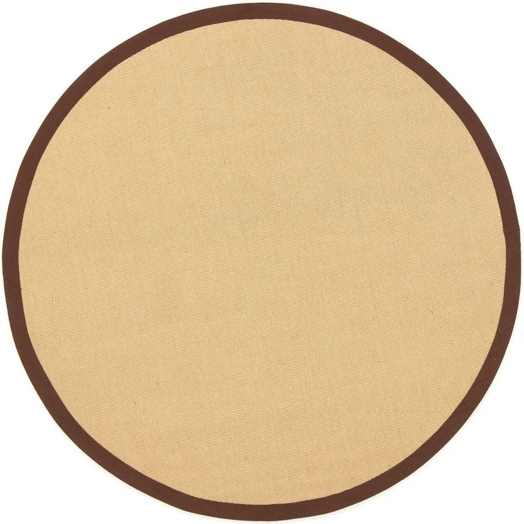 carpetfine Sisalteppich Sisal, rund, Höhe: 5 mm, mit farbiger Bordüre, Anti-Rutsch Rückseite – Bild 5