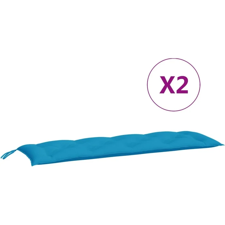 vidaXL Gartenbank-Auflagen 2 Stk. Hellblau 150x50x7 cm Oxford-Gewebe 361701 – Bild 4