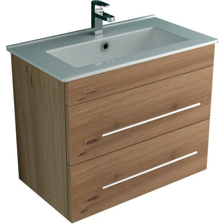 Alpenberger Badezimmer-Set Waschbecken mit Unterschrank - Waschbeckenunterschrank 60 cm Breit, (Komplett-Set Vormontiert 60 cm breit, 2-St, Handwaschbecken mit Badschrank), Hygienische Nanobeschichtung, Soft-Close Schubladen – Bild 5