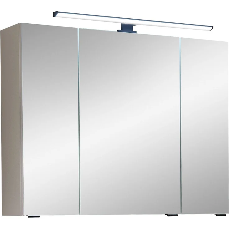 Saphir Badmöbel-Set Quickset 500, Waschtischunterschrank mit Waschtisch und Spiegelschrank, (3-St), mit Waschtischunterschrank,Mineralmarmor-Waschtisch und Spiegelschrank – Bild 3