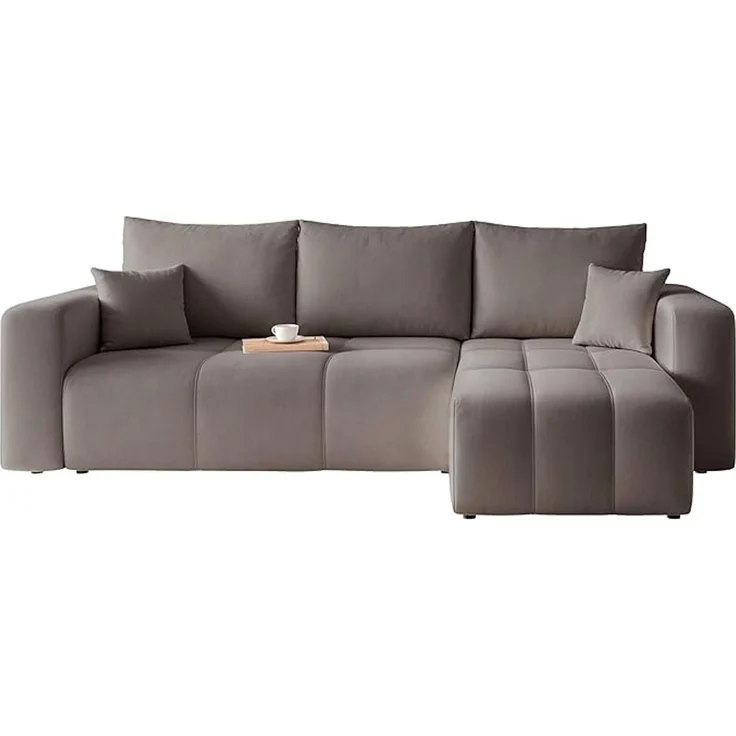Eckschlafsofa, 248 x 145 cm, mit Bettkasten und Schlaffunktion, dunkelgrau – Bild 4
