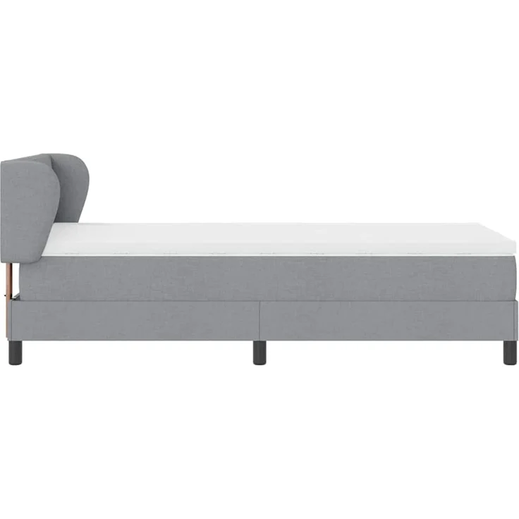 vidaXL Boxspringbett mit Kopfteil Hellgrau 90 x 190 cm Stoff 3340059 – Bild 8